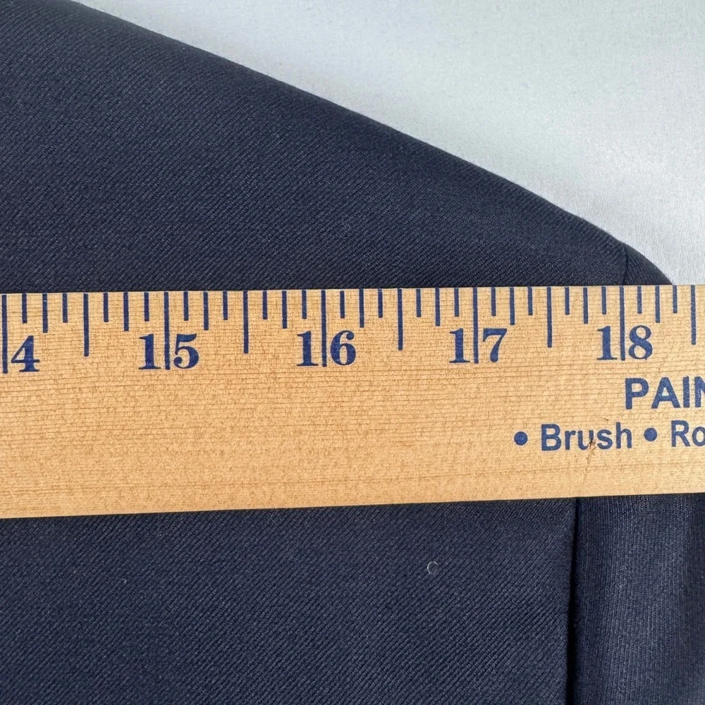 Lauren Ralph Lauren Total Comfort Sportcoat Mens 38R Navy Blue Wool Gold Button
